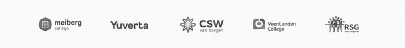Logo's van scholen waarmee Klik samenwerkt